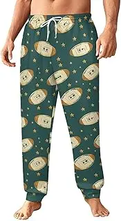 [Generic] Men's Sweatpants, Vintage Green Rugby Motif-145, Polyester Joggers, Sweatpants Jogging Pants for Workout Running