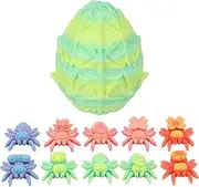 ZJMCAJY 3D Printed Spider Figurines, 10 Pcs Realistic Spider Model, 5cm, Ages All, Includes 1 Spider Egg & 10 Models (4 Colours Random)