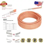 High-Speed 30ft Coaxial Cable - Flexible 50 Ohm RF Cable for Peak Performance