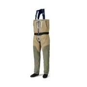 Front Zippered Breathable Chest Waders with Neoprene Suspenders for Men