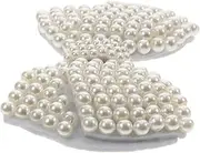 jojofuny Bowknot Applique Patch for Clothing DIY Embellishment for Hair Accessories and Crafts Premium Skin Friendly Material Handmade Design Pearl