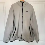 Nike Tech Woven Full Zip Windbreaker Lined Jacket DQ4340-016 Mens XXL-TALL Gray