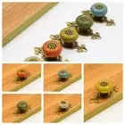 Ceramic Door Knob Ethnic Style Flower Pull Handle Drawer Knobs Home Hardware