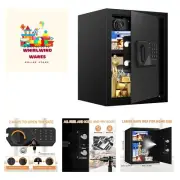 2.5 Cuft Fireproof Safe for Home Use, Digital Home Safe Fireproof Waterproof ...