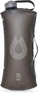 Hydrapak Seeker - Collapsible Water Storage (2L/70oz) - BPA & PVC Free Camping Hydration Reservoir Bag - Mammoth Grey