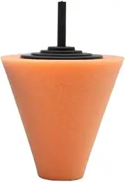 Cone Shaped Sponge Pad Polishing Tool for Car Care for Buffing Waxing Sealing for Wheels Hard to Reach Areas Professional Buffing Sponge Pad Orange