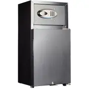 Schmick Black Glass Door Mini Bar Accommodation Fridge And Safe