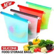 Silicone Food Preservation Reusable Storage Bags Fresh Sealer Pouch Zip Lock Bag