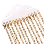 12 or 72 Pieces: 30 3/8" Rose Gold Plated Pre-Made Necklace Chains - US Seller