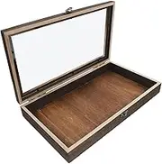 Box Box Insect Display Box Display Case Rock Collection Case Rock Holders for Display Crystal Display Butterfly Display Rock Display Specimen Display Tray with Lid Rock Case Wooden