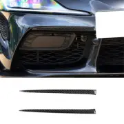 2Pcs Carbon Fiber Front Face Bumper Cover Trim For Toyota Supra A90 2019-2022 (for: Toyota)
