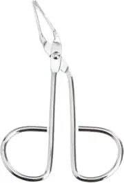 Stainless Steel Scissor Handle Tweezers Flat Tip Tweezers Scissors Shaped Eye...
