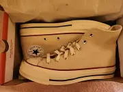 Unisex CONVERSE CHUCK 70 CANVAS HIGH TOP Parchment (162053C) 5 Men, 7 Woman