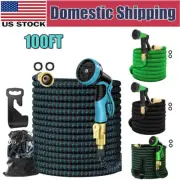 50 75 100ft HEAVY DUTY 4X Stronger Deluxe Expandable Flexible Garden Water Hose