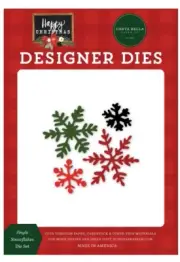Carta Bella Paper HAPPY CHRISTMAS Jingle Snowflakes Die Set (CBXM140041)