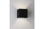 TOCA Wall Light Surface Mounted 6.8W Square Black 3000K IP54 with Adjustable Lens Covers 408LM