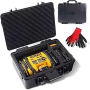 Hard Case for DEWALT 20V MAX Tire Inflator DCC020IB - Protective Storage Bag for Air Pump, Battery Pack & Charger with Gloves (Hard Case Only, Portable Inflator Carrying Case)