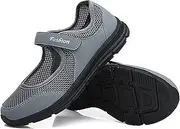 [Generic] Women's Comfortable Working Nurse Shoes Black Flat Shoes Women Non-Slip Adjustable Breathable Ladies Summer Walking Shoes