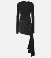 [The Attico] The Attico Sash embellished minidress AU 14 black