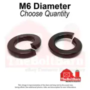 M6 Class 10 Split Lock Washers Plain (Pick Quantity)