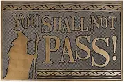Pyramid International Lord of The Rings (You Shall Not Pass) Rubber Mat, 40cm x 60cm, 1.3kg, One Size