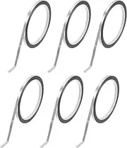 X AUTOHAUX Pinstripe Tape 164.04ft x 0.2" Car Stripes Pinstripe Decals for Car, Motorcycle and Boat, Racing Stripes DIY Stickers Matte Silver 6 Pcs