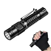 FC12C Tactical Flashlight 1600 High Lumens USB-C Rechargeable LED Flashlights...