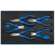 Draper Tools Precision Plier Set in 1/4 Drawer EVA Insert Tray (5 Piece)