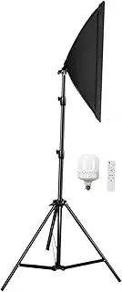 AsrMyjcx Softbox Photography Lighting Kit Adjustable with RC Fill Light Photo Studio Lighting for Makeup Live Streamings, 400W