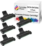 5-Pack Compatible Toner Cartridge for Samsung SCX-D4725A SCXD4725A (3,000 Pages) for Samsung SCX4725F SCX4725FN