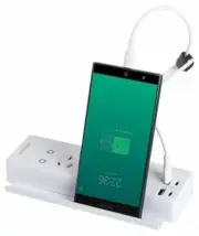Desktop Power Board Hub 2 Way GPO 2 x USB Fast Charge Outlets with Device Stand