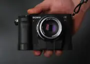Black Brown Wood Ebony Walnut Base Plate Hand Grip for Sony A7C Camera Holder