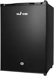 Glacio Portable Fridge 80L Single Upright Bar Car Wine Fridges Storage Cooler Skincare, for Home Bedroom Outdoor Camping Caravan, Lower Power Consumption Cool Support 12V 240V Plug