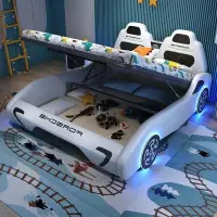 在飛比找蝦皮購物優惠-🌟熱銷新款🌟 創意汽車床架 跑車床小孩床架床帶燈光男孩汽車床