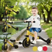 PORIYA 3 in1 Kids Balance Bike Tricycle Kid Push Scooter Car Toddler Ride on Toy