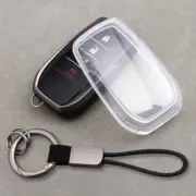 Transparent Key Fob Case Shell Key Ring For Toyota RAV4 Camry C-HR Prius Sienna (for: Toyota)