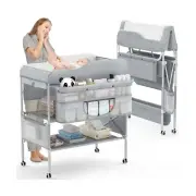 Portable Baby Changing Table, Foldable Changing Table Dresser Baby Changing S...