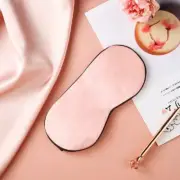 NEW Pure Silk Mulberry Sleeping Sleep Eye Mask Blindfold Lights Soft Relax-BLUSH