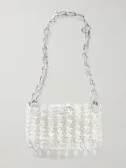 [RABANNE] RABANNE - 1969 Crystal-embellished Chainmail Shoulder Bag - Clear - One size One size Neutrals