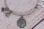 NEW NWT Alex and Ani Letter Initial Z Charm Bangle Silver Bracelet
