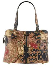 [Scala] SCB008 Harper Tuscany Zip Top Tote Bag