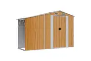 vidaXL Garden Shed Outdoor Shed Storage Shed Firewood Shed Galvanised Steel