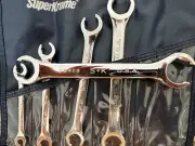 SK Superkrome 5 pc. 6 Point Fractional Flare Nut Chrome Wrench Set Made in USA