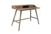 CR Vincent Solid Timber with Rattan 2 Drawer Desk