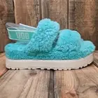 UGG OH FLUFFITA PLATFORM SLIDE WOOL SLINGBACK SANDAL TIDE POOL WOMENS US 7