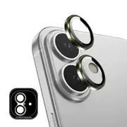 ZUSLAB Apple iPhone 16 Plus Camera Lens Protector, 9H Tempered Glass Camera Cover Screen Protector Metal Individual Ring (2024) - Green