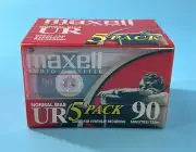 5 Pack Maxell UR 90 Minute Normal Bias Audio Cassette Tapes – New & Sealed