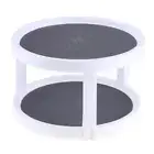360° Turntable Round Spice Rack Jar Holder Tray W/ 2 Layers Kitchen Storage Rack