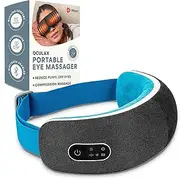 Smart Electric Eye Massager with Heat Vibration Air Compression Bluetooth Music - Eye Strain Migraine Tension Headache Relief Device - Rechargeable Adjustable Eye Therapy Massager