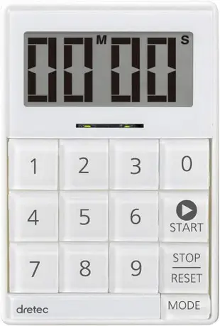 日本 dretec 計算機型計時器 可立式 大螢幕 操作簡單 計時器 電子計時 廚房計時 運動計時【小福部屋】